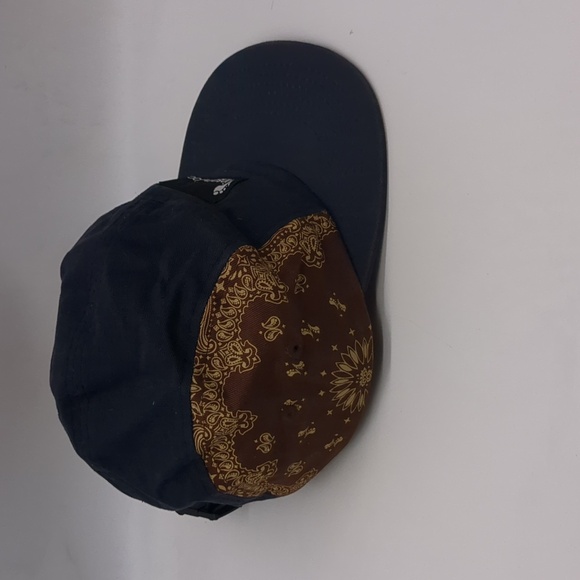 Insomniac Five Panel Strap-back Hat Cap Paisley EDC Blue Brown - Picture 3 of 6